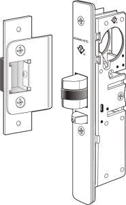 Adams Rite 4511W-25-201-628 Standard Duty Deadlatch Radius w/ Weatherstrip For Aluminum Stile Doors