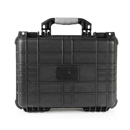 Equipment Case, Weatherproof, Polypropylene, Black, Foam Insert, 16.5