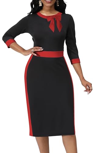 Office Work Pencil Dress for Women Elegant Church Dress Bodycon Midi Dresses for Paty or Meeting Outfits
