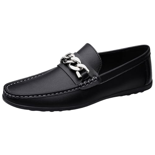 Mocasines cómodos para hombre de piel sintética que elevan tu estilo casual