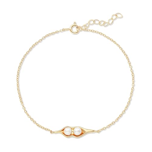 EVE'S ADDICTION 2 Peas in a Pod Simulated Pearl Bracelet - Gifts for Mom
