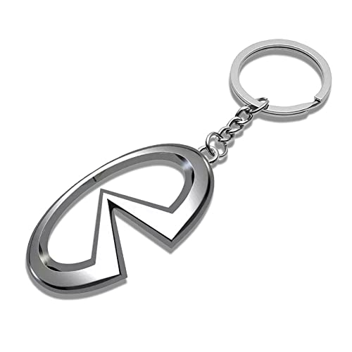 Jiawup Zinc Alloy Keychain For Infiniti, Metal Chrome Key Chain Keyring For Car Vehicle Motorcycle Bicycle Family Office #TOP1