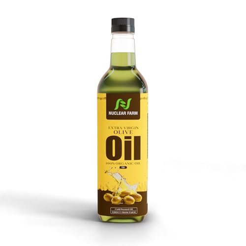 Image of Nuclear Farm Extra Virgin Olive Oil 1 Litre | Cold Pressed & Unrefined | 100% Pure Organic Olive Oil | No Heat Processing | Rich in Antioxidants | For Cooking & Salads
