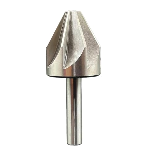 1 foret à fraiser HSS de 6 à 50 mm de diamètre, fraise à chanfreiner à 60 degrés, 6 cannelures/8 cannelures, tige ronde, fraise à chanfreiner for métal, bois et plastique(50mm 60 degrees)