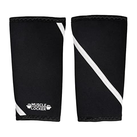 Muscle Locker 7mm Neoprene Knee Sleeves for Support & Protection, Compression Brace for Weightlifting, Crossfit, Powerlifting, Strongman, Squats, Deadlift, Olympic Lifting (XL) Cover