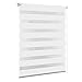 Aufun Store double Klemmfix sans perçage - 100 x 175 cm (l x L) - Store double avec chaînette pour fenêtres et portes - Brise-vue moderne - Blanc
