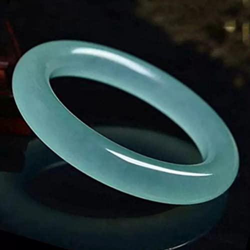 Bracelet en jade bleu véritable sculpté à la main, un bijou d'exception