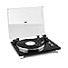 Produktbild auna Pure Precision Plattenspieler mit Vorverstärker, Black Edition, Schallplattenspieler, Vinyl-Plattenspieler, laufruhiger Riemenantrieb, Aluminium- Plattenteller, 33 1/3 & 45 U/min, schwarz