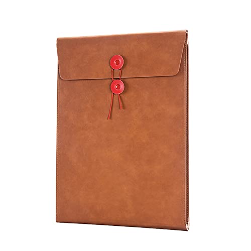 Enyuwlcm chemise documents cuir A4 - porte-document avec fermeture à cordon