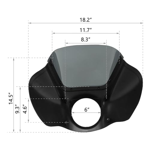 Image of Front Headlight Quarter Fairing Windshield Fit For Harley Softail Low Rider FXLR S FXLRS 2018-2025 Street Bob FXBB FXBBS 2018-2025 Softail Standard FXST 2020-2024 Black Denim