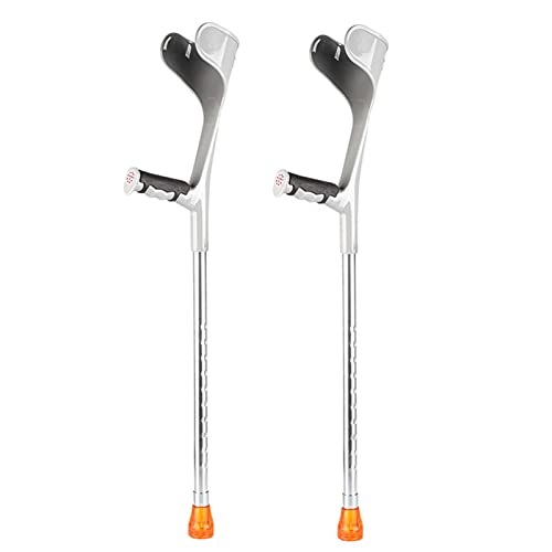 Forearm Crutches(Pair) Forearm Crutches for Adults, Crutches for Walking, Lightweight Aluminum Crutches Adjustable, Non Skid Rubber Tips