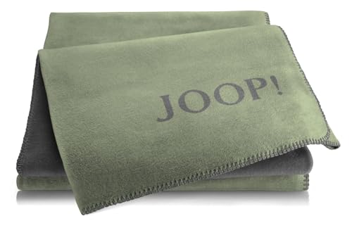 Joop! Doubleface Plaid/Decke Oliv-Stein 150 x 200cm