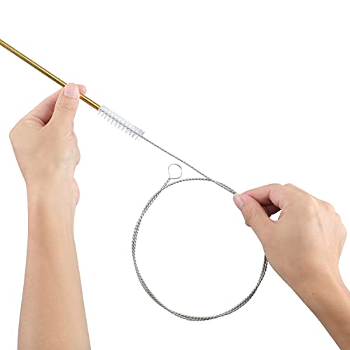 40 Inches Brush Cleaner For Cleaning Straw, Kegerator, Feeding Tube, Siphon Hose, Sunroof Drain, Refrigerator Drain, 4Pcs (White) #TOP1