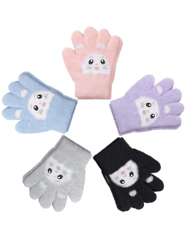 Image of Syhood 5 Pairs Kids Winter Gloves