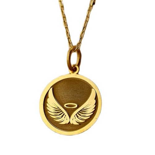 Collier pendentif pièce ailes d'ange en argent, fini les bijoux qui ternissent