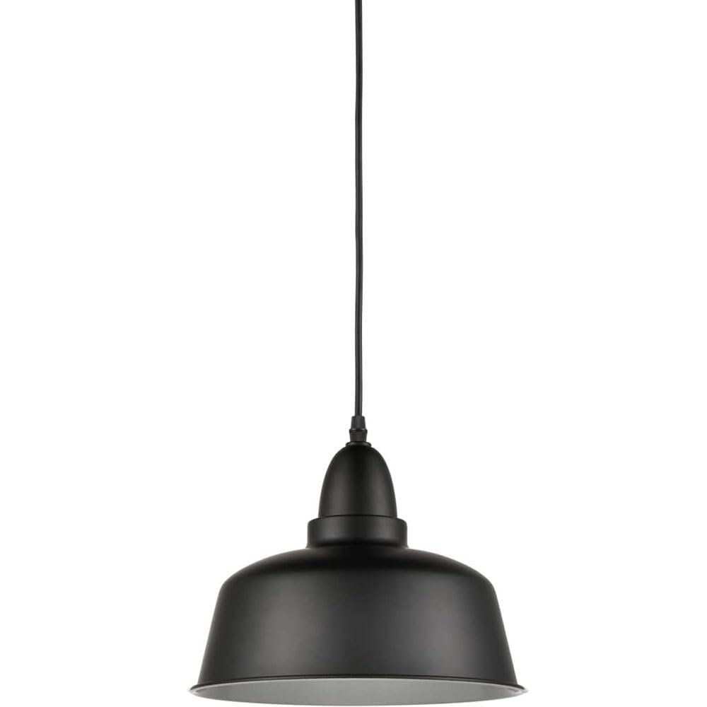 Lumière pendante noire en métal forgé, l'élégance industrielle américaine