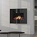 Produktbild Noble Flame Apollo - Opti-Myst Elektrokamin Wand-Kamin - Heizung Fernbedienung Dekoholz  Glasblende Weiß Hochglanz  Rückwand Schwarz spiegelnd