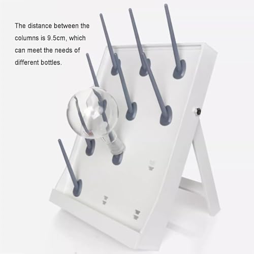 Estante de secado de laboratorio con clavijas desmontables y soporte de soporte, ideal para secar cristalería y botellas en laboratorios escolares