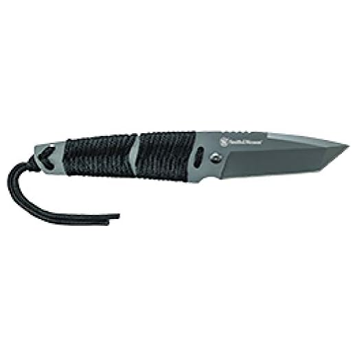 Smith & Wesson & Tanto Fixed Cord Carbon kniv med fast blad
