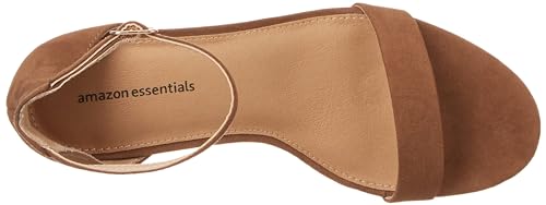 Image of Amazon Essentials Women's Two Strap Heeled Sandals with Adjustable Ankle Strap, Padded Memory Foam Insole