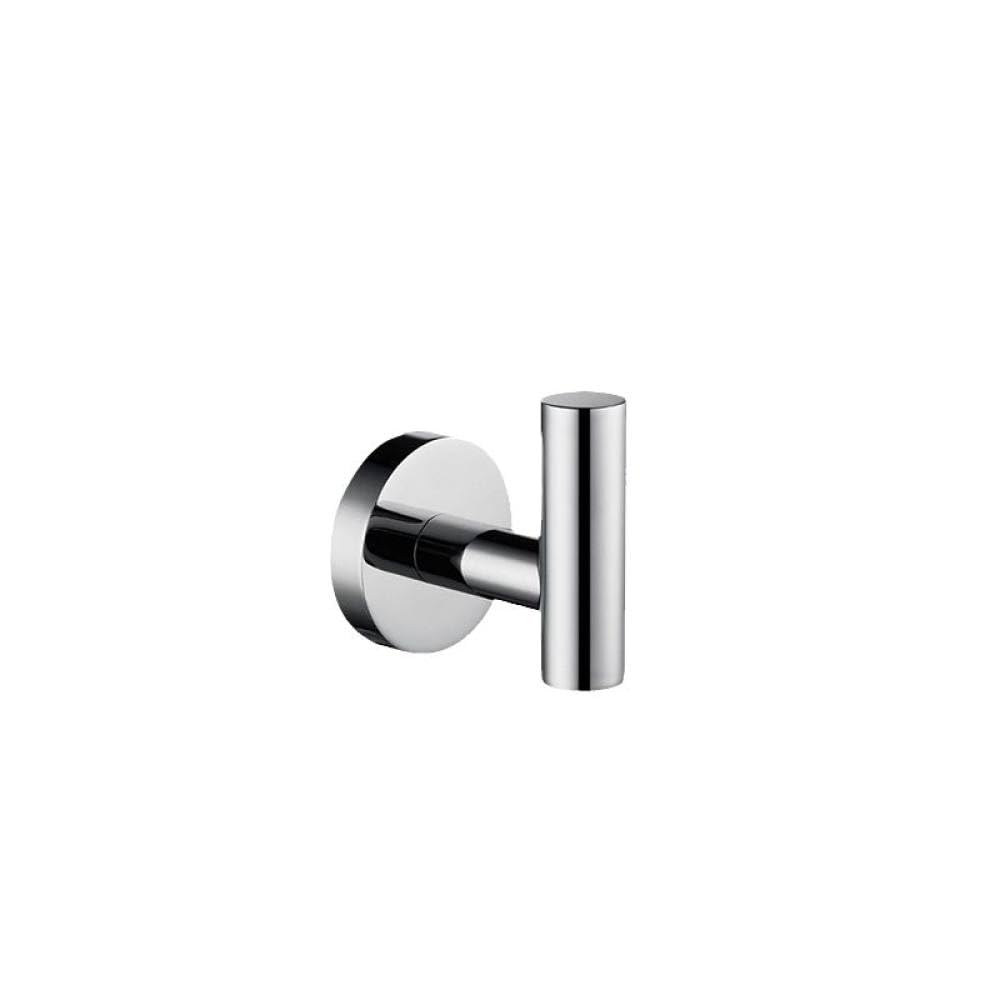 Tyuhduyur Chrome Bathroom Hardware Sets Stainless Steel Toilet Brush Holder Wc Roll Paper Towel Bar Shelf Shower Soap Dish Wall Robe Hooks,Paper Holder A (Single Robe Hook)