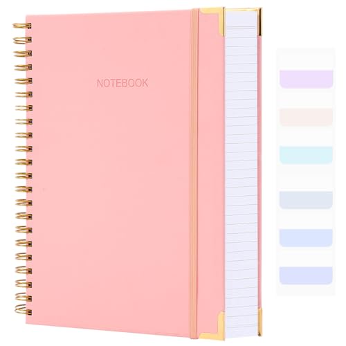 Cahier 300 pages à spirale contre le manque de place, lot de 24 reliures rigides durables