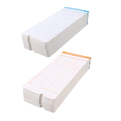 Fiches de pointage personnel pour pointeuse de bureau lot de 200 cartes en carton