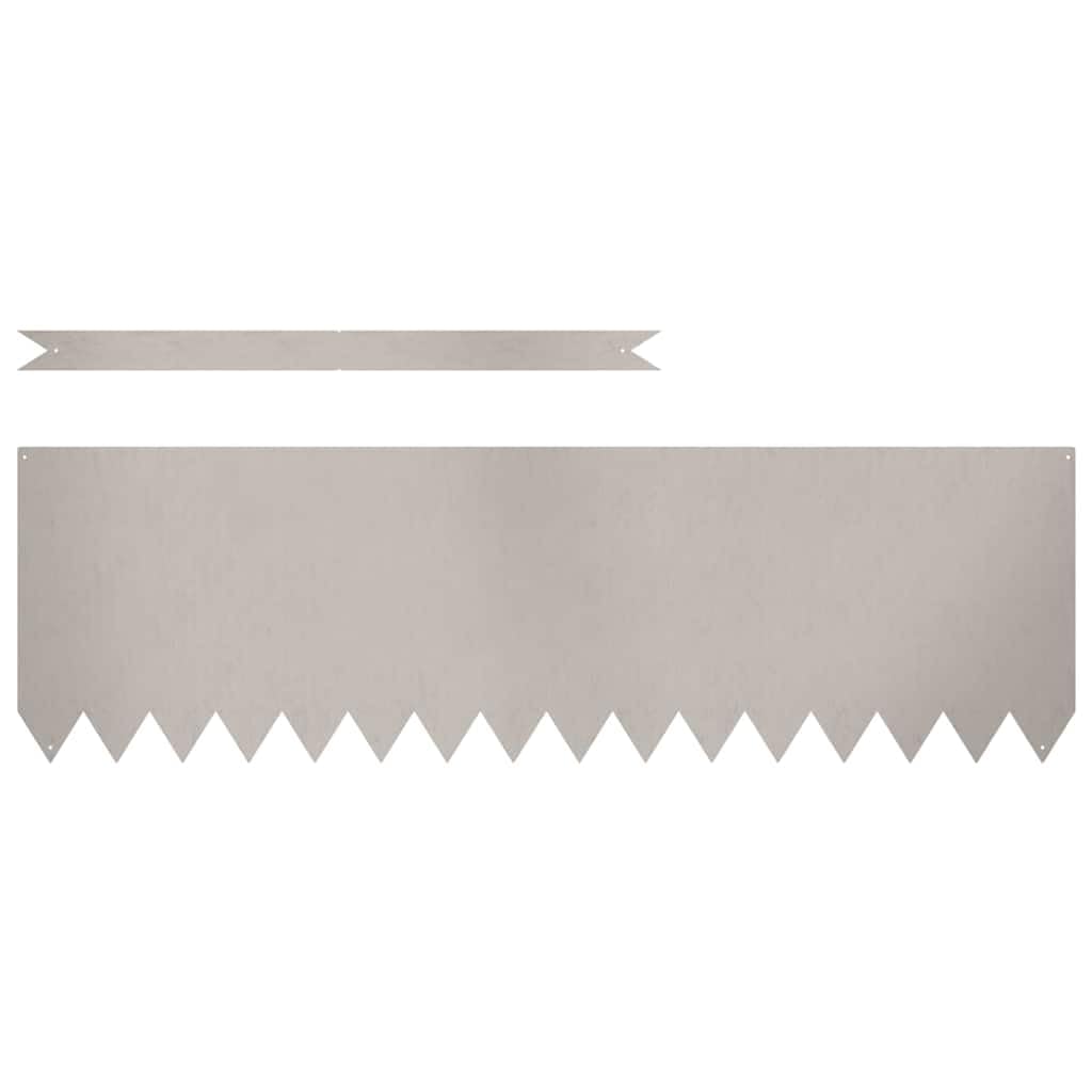 Lot de 50 bordures de pelouse rouillées - 100 x 0,05 x 30 cm - Bordure de jardin en matériau résistant aux intempéries pour une délimitation claire des parterres de fleurs et des chemins