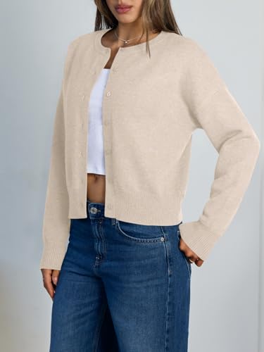 Image of Trendy Queen Cropped Cardigan Sweaters for Women Lightweight Y2k Fall Outfits Spring Fashion Clothes 2026