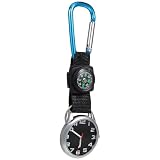 VOSAREA Minimalistische Clip On Uhr mit Kompass für Krankenschwestern und Ärzte Legierung Karabiner Design Geeignet für Outdoor Sport und Medizinische Einsätze