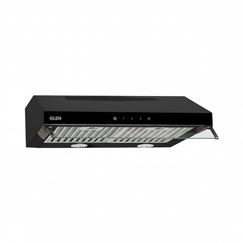 Image of Glen 60cm Duct Free Wall Mounted Kitchen Chimney | 1000 m /hr Suction | Baffle Filter + Activated Carbon Filter | 1 Year Comprehensice warranty | Auto Clean | Black | CH6003DFTSBFBL60