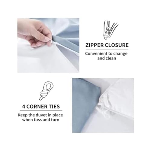 Housse de couette nuage et ciel abstrait parure de lit microfibre 135x200cm pour chambre fille