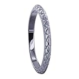 Bijou Garanti 1 An (*) LES POULETTES BIJOUX - Bague Argent 925 Rhodié Alliance Ciselée - taille 54