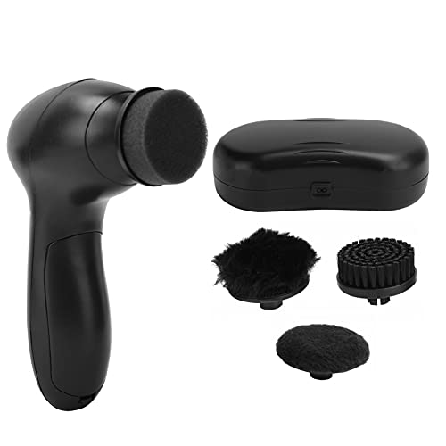 Kit de cepillo eléctrico para zapatos, cuidado de zapatos de cuero, limpiador de polvo brillante, cepillos abrillantadores, kit portátil para el cuidado del cuero, kit de limpiabotas eléctrico