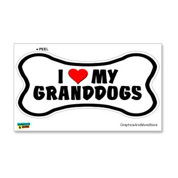 GRAPHICS & MORE Love My Granddogs Dog Bone - Window Bumper Locker Sticker