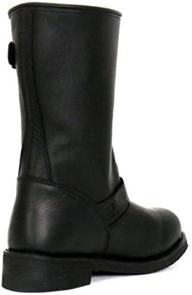 Hot Leathers BTM1002 Men's Black 11-inch Round Toe Engineer Leather Boots - 7.5 - Image 9