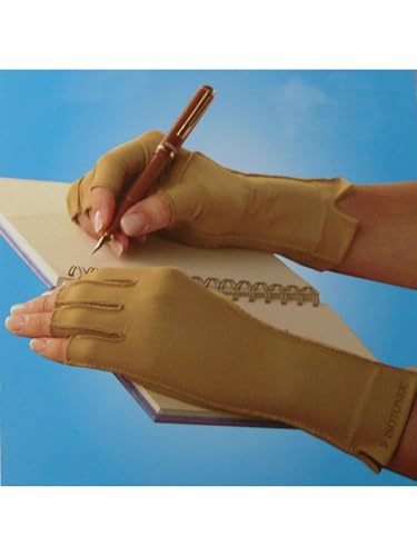 Image of isotoner Women & Men Arthritis Compression Rheumatoid Pain Relief Gloves for joint support with Open /Full finger design