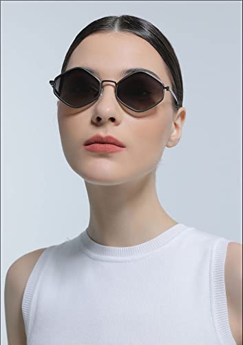 ZIUTNSAV-Square Frame Metal Polarized Sunglasses for Men and Women Outdoor Vacation Driving Sunglasses (COLOR:A958,ONE SIZE)2