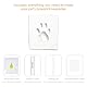 Pearhead Pet Pawprints Desk Picture Frame and Imprint Kit, No Mess Pet Paw Print Frame, Keepsake Memorial Dog and Cat Frame, Clay Pawprint, White
