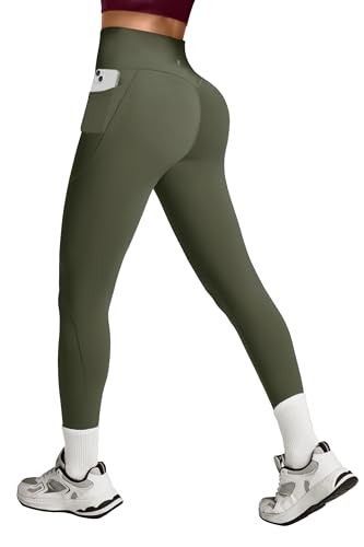 Image of Heathyoga Yoga Pants with Pockets Extra Soft Leggings with Pockets for Women Non See-Through High Waist Workout Leggings