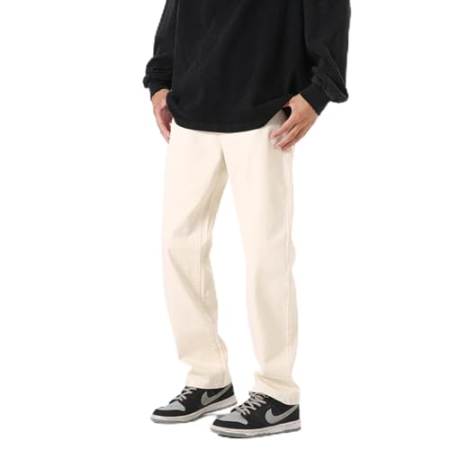 Jeans Pants Trousers Denim Spring and Autumn High Street Versatile Simple Four Color Elastic Men's Classic Slimming