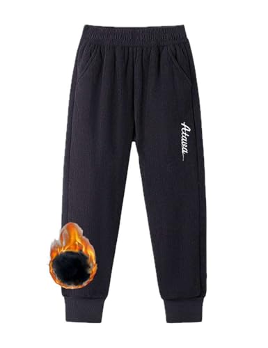 Boys Windproof Trousers Kids Thicken Hiking Pants Outdoor Warm Insulated Trousers