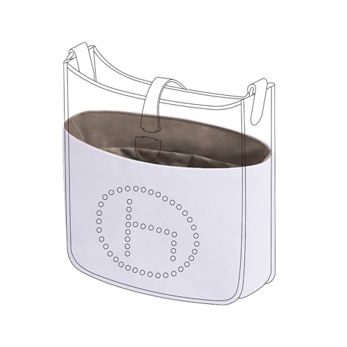 DGAZ Bolsa organizadora leve para bolsa Hermes Evelyne, bolsa interna de seda e papel duplo para bolsas de luxo (cinza Etoupe, TPM)
