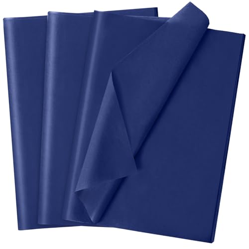 120 Sheets 20X14 Tissue Paper for Gift Bags Wrapping Navy Blue Art Tissue Paper Bulk for Weddings Birthday Party Crafts Decoration