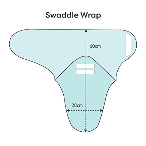 Image of superbottoms Dry Feel Swaddle Wrap for Newborn | SuperDryFeel Layer to Keep Baby Dry | Extra Soft | 100% Cotton | Easy to Wear, Travel-Friendly Wrapper | 0-3 Months, Baby Wrappers | Ba Ba Sheep.