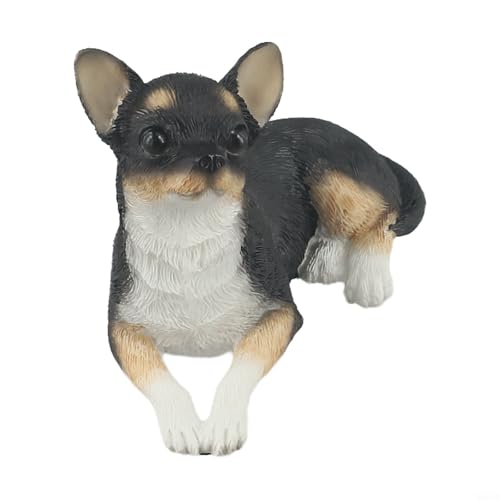 Real Life Chihuahua Skulptur für Gartendekoration, wunderschön verarbeitet und (schwarz) Real Life Chihuahua Skulptur für Gartendekoration, wunderschön verarbeitet und (schwarz)