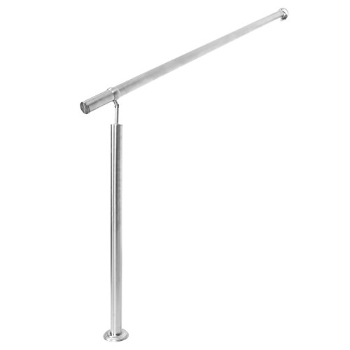 Pasamanos acero inoxidable 100cm Barandilla escalera Baranda Agarre seguro Balaustrada Soporte Suelo