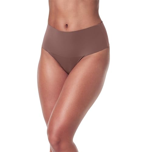 SPANX SPANXsupersmooth Undie-tectable Thong - Comfortable Core Control - Invisible Shapewear Thong - Women's No Show Thong Underwear - Smoke - 3X
