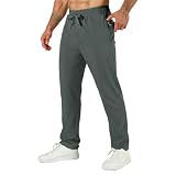 Jupmov Herren Jogginghose Stretch Trainingshose Sweatpants(Dunkelgrau,XL)