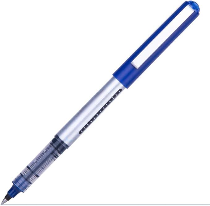Image of Kinbor ROLLET Roller Ball Pens - 0.5mm Fine Point, Smooth Ink Flow, Blue Ink, Pack of 3 - Quick Drying, Smudge-Free Writing Pens for Office, School, and Home